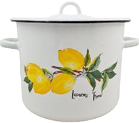 garnek emaliowany cytryna 7l. / 22cm