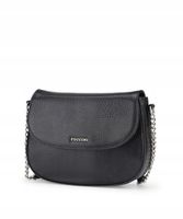 Torebka Damska Crossbody Listonoszka PUCCINI Z Łańcuszkiem Czarna BML057M-1