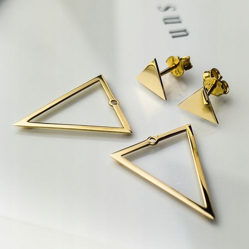 Złote kolczyki trójkąty - pr.585 na Arena.pl