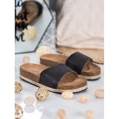 Modne Czarne Klapki r.39 na Arena.pl