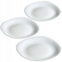 KADAX Talerz Obiadowy 28cm Płytki Biały Zestaw 3x