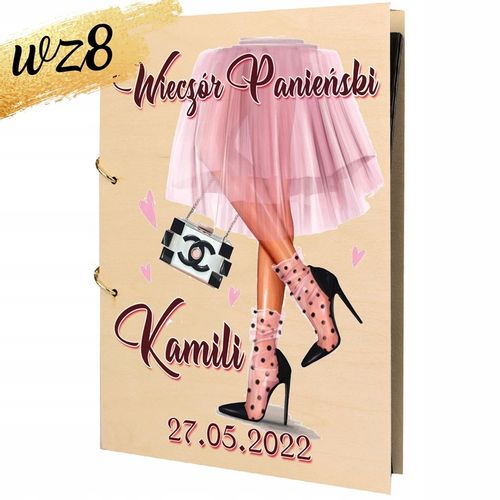 ALBUM WIECZÓR PANIEŃSKI z NADRUKIEM PREZENT DLA PANNY MŁODEJ IMIĘ Y3 na Arena.pl