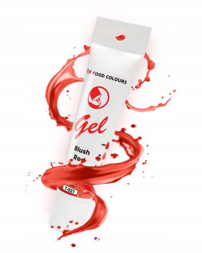 BARWNIK SPOŻYWCZY W ŻELU - T-021 Blush Red Pastelowy Czerwony 30g na Arena.pl