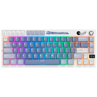 royal kludge rk m65 ocean blue gaming keyboard cream switch