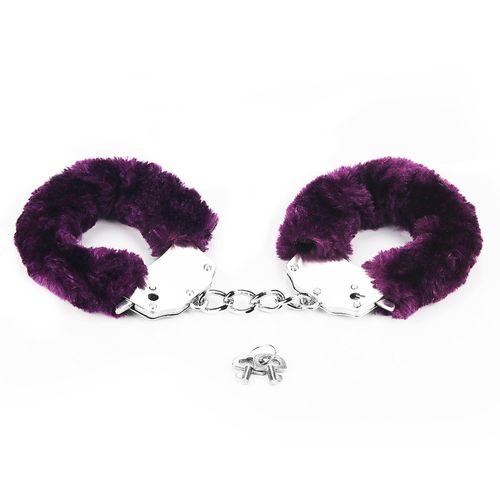 fetish pleasure fluffy handcuffs purple na Arena.pl
