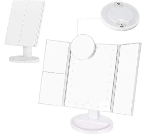 LUSTERKO KOSMETYCZNE PODŚWIETLANE ROZKŁADANE LED na Arena.pl