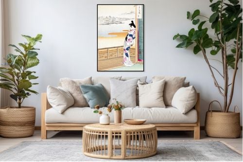 Plakat 50x70cm The Call of the Cuckoo, Gekko Japoński Vintage na Arena.pl