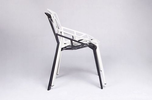 Krzesło SPLIT PREMIUM białe - aluminium, nogi białe na Arena.pl