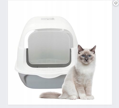 Kuweta dla kota z pochłaniaczem zamykana z łopatką Zestaw otwarta na Arena.pl