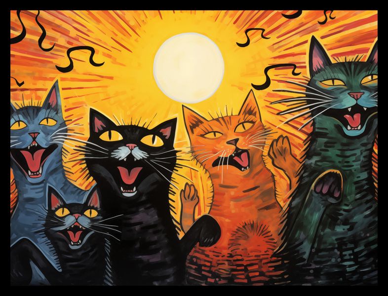 Plakat 40x30cm Kocie Koncertowanie zdjęcie 2