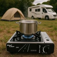 KUCHENKA GAZOWA turystyczna NIERDZEWNA KARTUSZ walizka CERTYFIKAT MaxiCamp