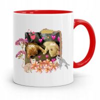 Kubek Czerwony Prezent Dla Chłopaka You And Me Z Nadrukiem Ze Zdjęciem