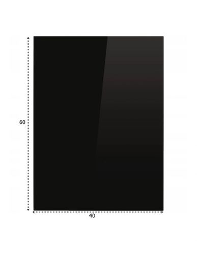 Podstawa szklana hartowana - szyba pod Piec lub Kominek 60x40 cm CZARNA na Arena.pl