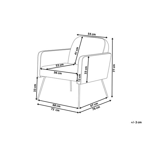 Fotel welurowy żółty NARKEN na Arena.pl