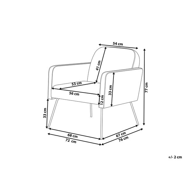Fotel welurowy żółty NARKEN zdjęcie 8