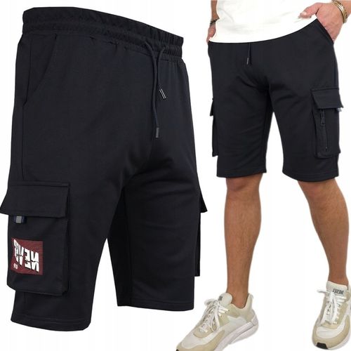 KRÓTKIE SPODENKI męskie DRESOWE bojówki z KIESZENIAMI dresy szorty - r. XL na Arena.pl