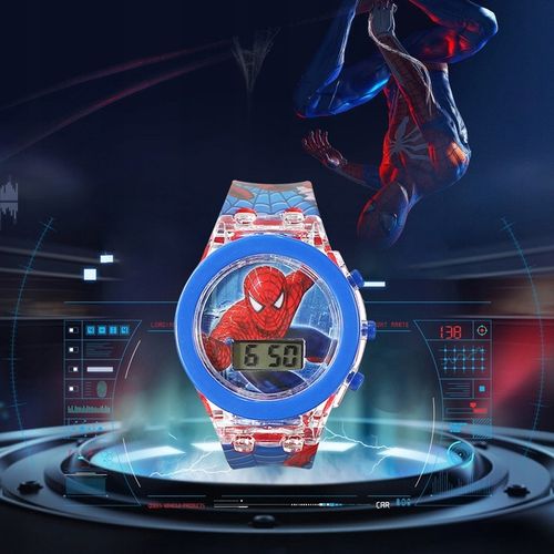 zegarek dziecięcy SPIDERMAN dla chłopca dzieci LED świecący elektroniczny na Arena.pl