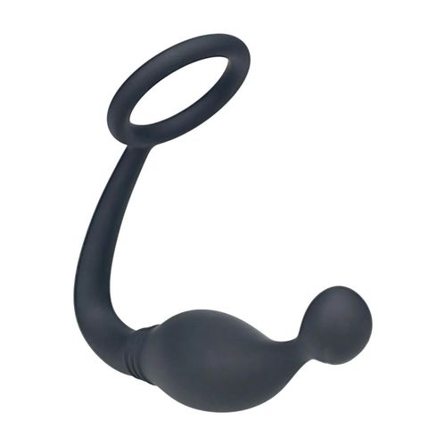 Silicone Cockring With Prostate Stimulator - L - Black na Arena.pl