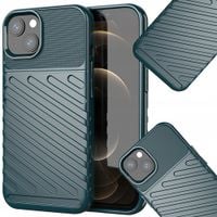 thunder case elastyczne pancerne etui pokrowiec iphone 13 mini zielony