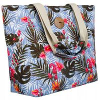 Torba Plażowa Duża Zapinana Na Zamek Torebka Shopper z Podszewką Piknik XXL