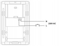 Dzwonek do drzwi przewodowy 230V 2-tonowy DING-DONG czarny 80dB ORNO