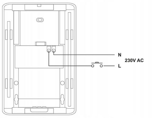 Dzwonek do drzwi przewodowy 230V 2-tonowy DING-DONG czarny 80dB ORNO na Arena.pl