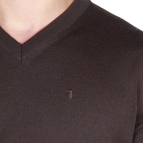 Trussardi sweter męski brązowy L na Arena.pl