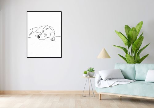 Plakat 75x100cm Wypoczynek Psiaka na Arena.pl