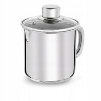 Garnek do MLEKA Stalowy Mały garnuszek z POKRYWKĄ GAZ Tadar Bahama 1,2 l