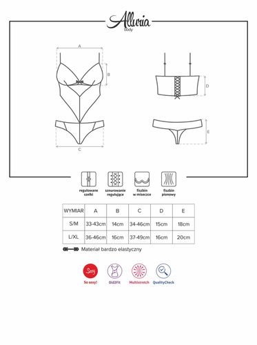 Bielizna-Alluria Body  S/M na Arena.pl