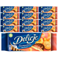 Delicje Szampańskie z galaretką morelową oblewane czekoladą 147 g x 12 szt