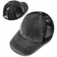 CZAPKA DAMSKA Z DASZKIEM NA KUCYK PRZECIWSŁONECZNA SIATKA PONYTAIL