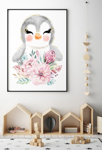 Plakat pingwin, pingwinek plakaty do pokoju dziecka 30x40 cm na Arena.pl