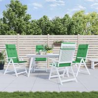 Poduszki na krzesła z wysokim oparciem, 4 szt., zielone