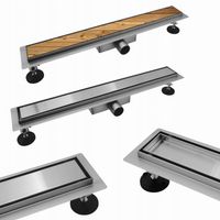 Odpływ Liniowy Prysznicowy 80cm 2w1 Wysoka Przepustowość Syfon Stal