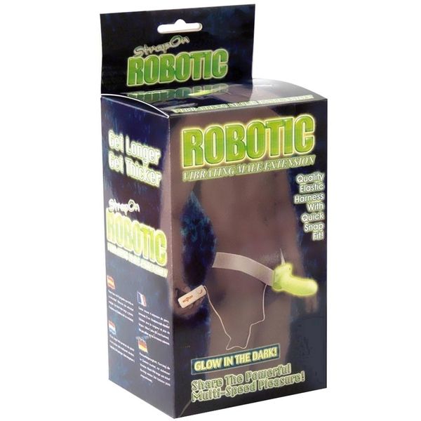 Świecący Członek Na Pasach Dla Panów - Robotic Strap-On Glow In The Dark zdjęcie 4
