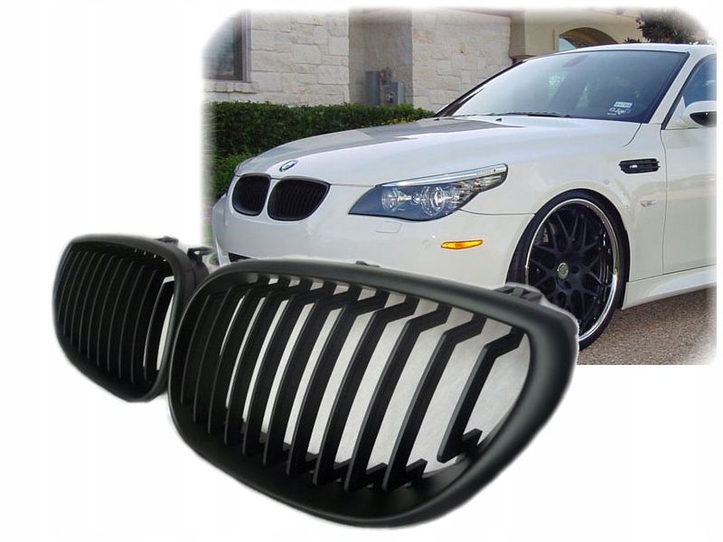 GRILL NERKI BMW E60/E61 03-10 BLACK zdjęcie 4