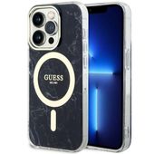 Guess GUHMP14LPCUMAK iPhone 14 Pro 6.1" czarny/black hardcase Marble MagSaf
