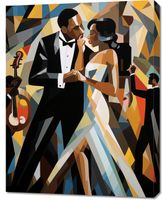 Obraz 70x90cm Jazzowa Wieczorna Harmonia