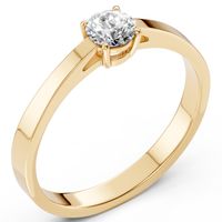 pierścionek z żółtego złota 585 z diamentem (brylantem) 0,4 ct g/si