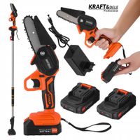 Piła Ogrodowa Akumulatorowa 2x 21V/2Ah 4"" 320 RPM Wysięgnik Kraft&Dele