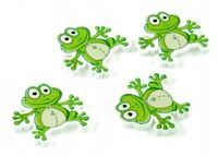 Guziki drewniane 30 mm żaba żabka 4 szt.