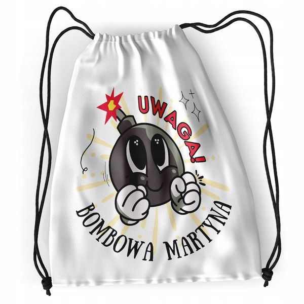 Plecak Dla Martyny Sportowy Szkolny Worek Torba Z Nadrukiem Ze Zdjęciem zdjęcie 1