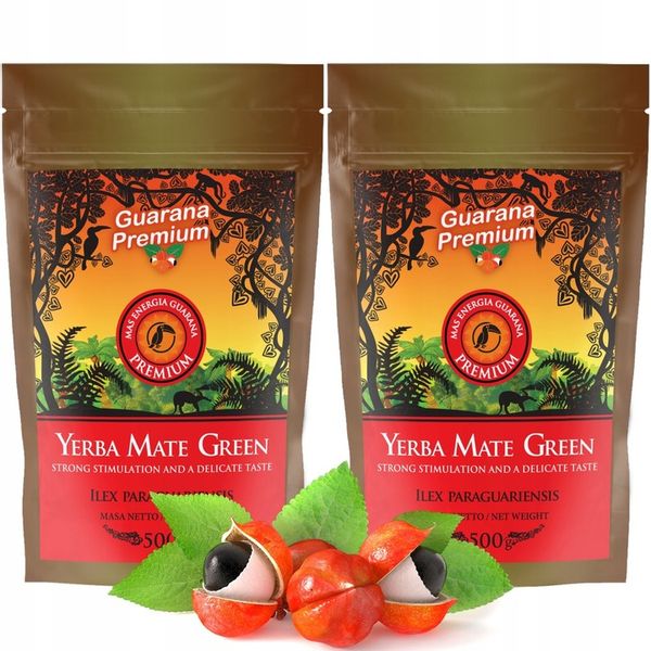Yerba Mate Green Energia 2x500g 1kg Guarana MOC zdjęcie 1