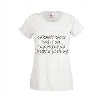 Koszulka top T-SHIRT tekst BOJĘ SIĘ WÓDKI Z COLĄ