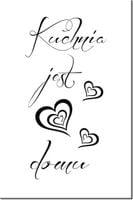 120CM 80CM OBRAZ NAPIS KUCHNIA SERCEM DOMU DRUK