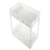 Stojak na przyprawy czarna półka wysuwana organizer kuchenny na blat