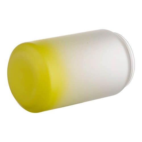 Szklanka 400 ml szroniona do sublimacji - limonkowy gradient zdjęcie 2