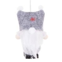 Krasnal 8cm ozdoba świąteczna, skrzat świąteczny, gnom szary