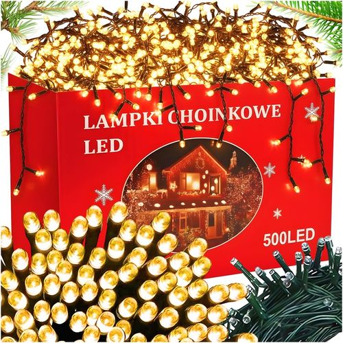 LAMPKI CHOINKOWE ZEWNĘTRZNE 1000 LED WEWNĘTRZNE 65M ŚWIĄTECZNE BIAŁY CIEPŁY na Arena.pl